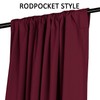 Turquoize Burgundy Blackout Curtains Solid Rod Pocket and Back Tab