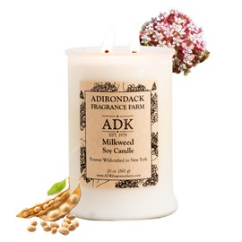 ADK Milkweed Scented Candle, 20 Oz Aromatherapy Candle, Proudly Poured in The USA, Natural Wax for Relaxation and Home Décor, for Gift, Kitchen, and Living Spaces