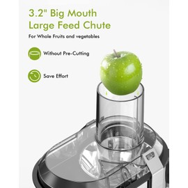 SiFENE Centrifugal Juicer Machine - 800W, 3.2" Wide Chute, Easy to Clean, Stainless Steel