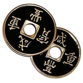 Travel of a Chinese Coin - Magia game with video explanation, much easier to understand, image to the left and you can watch a video demonstration.