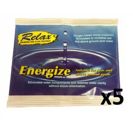 Energise - Oxidiser Clarifier hot Tub Spa water treatment 5 x 30g Sachets