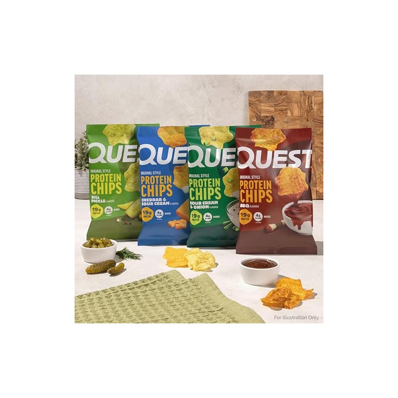 Quest Nutrition Dill Pickle Flavored Protein Chips, 19g Protein, 4g