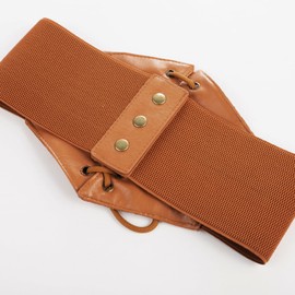 Scarlet Darkness Brown Corset Belt for Women Vintage Lace-Up Waist Belt Retro Steampunk Adjustable Cincher Brown XXL