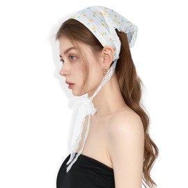 Popizard Headband for Women, Yellow Flower Country Scarf Headband Pastoral Style Hairband with Breath Comfortable Hair Band Travel