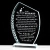 Movdyka Romantic Glass Plaque Gifts for Husband from Wife, Best