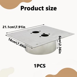 Diesel Heater Turret Plate 60mm High, Diesel Heater Mount Plate Bracket, Turret Planar Parking Heaters for Parking Auxiliary Heating, Stainless Steel Mounting Bracket for Eberspacher Heaters