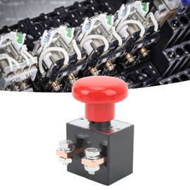 NDNCZDHC Emergency Stop Button Switch IP67 Waterproof 220‑250A 12V/24V/36V/48/60V/72V/84V/120V/220V 50mm Mouting Hole for Vehicles Forklifts