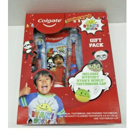 Colgate Ryans World Funtastic Gift Set 3 PC Pack + Mystery Toothbrush Cap