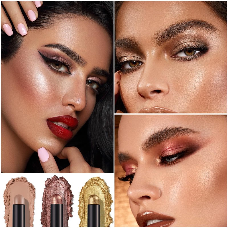 Cream Shimmer Eye Shadow Stick - Waterproof Shimmer Eye Shadow