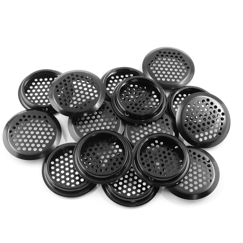Uenhoy 20 Pcs Black Air Vents 2.1" (53mm) Circular Soffit