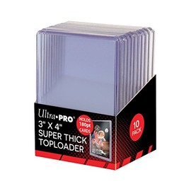Ultra Pro 3" X 4" Super Thick 180PT Toploader, Polyvinyl Chloride, 10ct