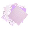 Gatuida 8 Sheets Purple Floral Cotton Fabric for DIY Sewing