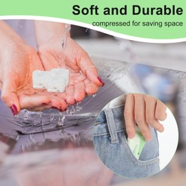 Compressed Towel Tablets 40PC Face Towels Clean Skin Mini Wipes Disposable Washcloths Makeup Remover Travel Small Size Wash Cloths Make Up Tablet Facial Cloth Drying Towels Portable Tablets Camping