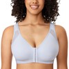 DELIMIRA Women's Full Coverage Front Closure Wire Free Back Support