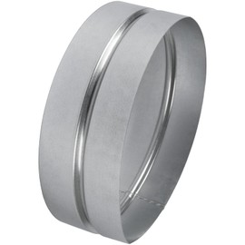 Vent Systems 8'' Inch Galvanized Steel Duct Connector - Round Ventilation Duct Extension - Metal Dryer Vent Coupler - Metal Hose Coupling - Dryer Pipe Connector