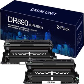 (High Yield) 2 Pack Compatible DR890 DR-890 DR 890 Drum Unit Replacement for Brother HL-L6400DW HL-L6400DWT HL-L6250DW MFC-L6900DW MFC-L6750DW Drum Printer.