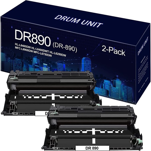 (High Yield) 2 Pack Compatible DR890 DR-890 DR 890 Drum