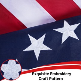 Flagolden Betsy Ross Flag 2x3 Feet Made in USA, Embroidery 13 Star Colonial American Flags with 2 Strong Brass Grommets, Heavy Duty Polyester Colonies Primitive Flag