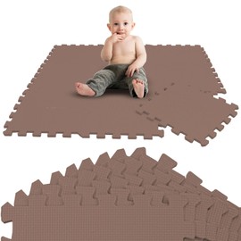 LittleTom 9 Pieces Baby Play Mat - 30x30 Soft Puzzle Mats Floor Playmat Interlocking Foam Tiles