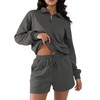 SHESHOW Womens 2 Piece Outfits Fall Zip Up Sweat Shorts