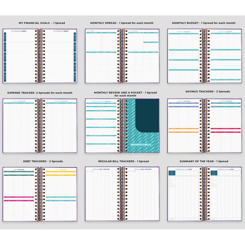 Clever Fox Budget Planner & Monthly Bill Organizer with Pockets.