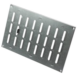 LIRAST 300x200mm Adjustable Air Vent Cover Galvanised Steel - 12x8 inch Wall Air Vent Cover Open Close - Hit and Miss Vent Cover - Air Brick Covers for Outside Walls - Metal Ventilation Grille