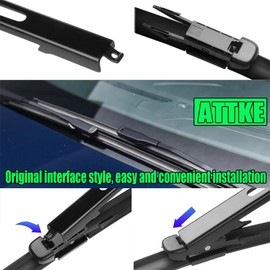 ATTKE 3 Wipers for GMC Acadia 2013-2016 Replacement (24″ + 21″ + 11″ Front Wiper Blades + Rear Wiper Blades)