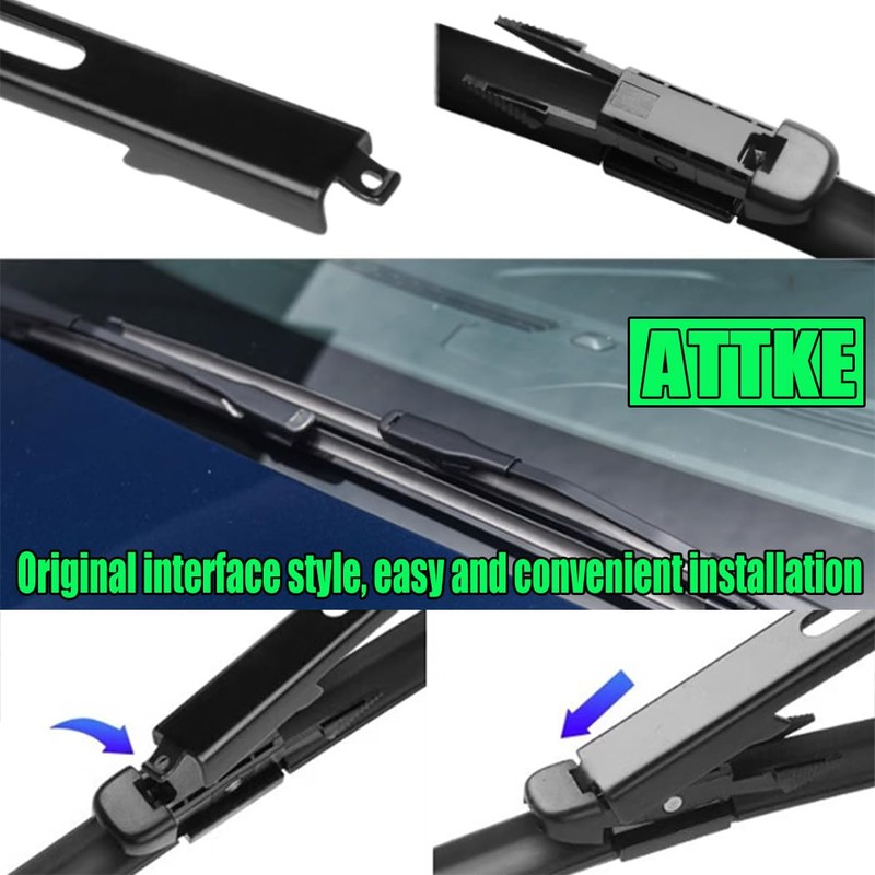 ATTKE 3 Wipers for GMC Acadia 2013-2016 Replacement (24″ +