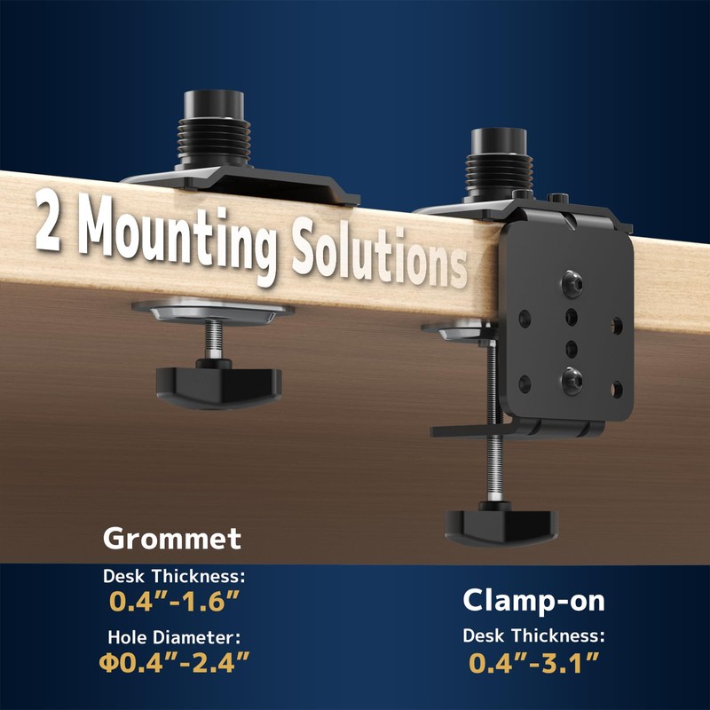 Heavy Duty Dual Monitor-Arm for 17-49'' - Double Vertically Stacked