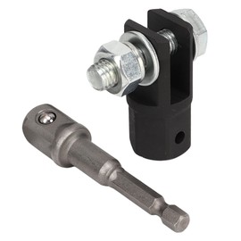 1/2 Inch Car Scissor Jack Adapter, Chrome Vanadium Steel, Socket Drill, Equipped for Ring or Double Hole Trolley Jack with Impact Wrench and 13/16 Inch Key