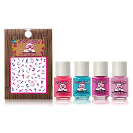Piggy Paint 100% Non-toxic Girls Nail Polish - Safe, Chemical Free Low Odor for Kids, Party Hearty Gift Set