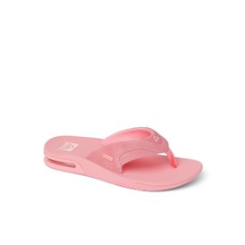 Reef Women's Fanning Flip-Flop, Strawberry Suede, 6