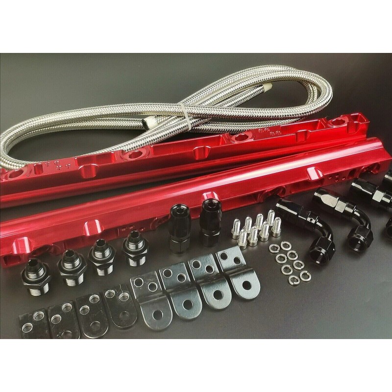 espeedpro21 Red Billet Fuel Rail Kit For LS1 LS2 LS3