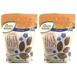 Simply Nature Non-GMO Flax Seed (Whole Flax Seeds, 16 OZ, 2-Pack)