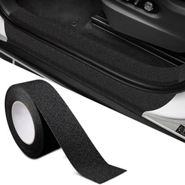 BOAOSI Car Door Sill Protector, Carbon Fiber Car Door Edge Guards Protector Strip, Universal Self-Adhesive Car Door Entry Guard for Most Cars (2.8In Wide x 16.4Ft)