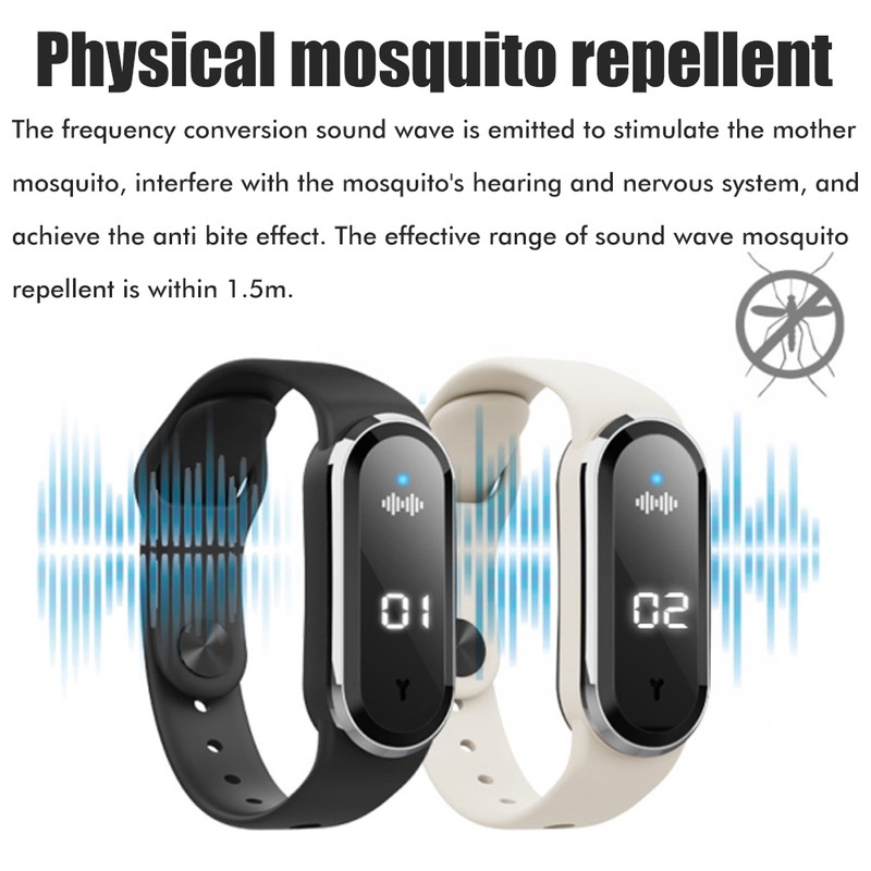 Mosquito Repellent Watch Ultrasonic Mosquito Repellent Bracelet Rechargeable Anti Mosquito