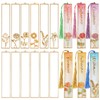 LET'S RESIN 12pcs Bookmark Bezels for Resin with Tassels, UV