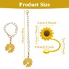 4 PCS Yellow Straw Topper, Daisy Flower Pendant Handle, Sunflower