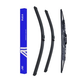 Vipa Car Parts Premium Wiper Blade Set | fits: VW GOLF MK4 FACELIFT Hatchback (Sep 2002 to Dec 2005) | All-Weather Performance | Durable, Streak-Free Windshield Wipers | Easy Installation