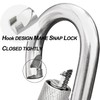 Acquwistach Locking Carabiner Clips 4 Pack 4" Stainless Steel Spring