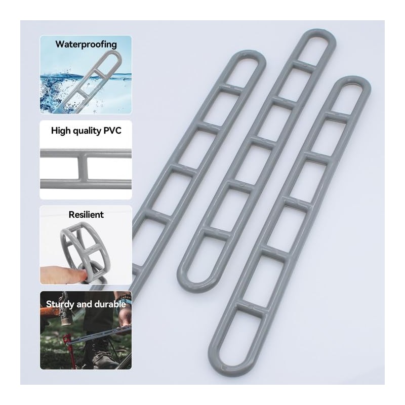 AIMEKE Pack of 10 Plastic Guy Elements, Tension Rubber Guy