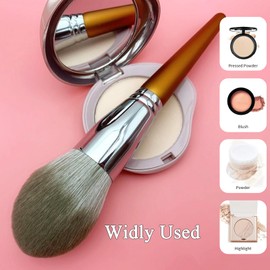 Bronzer Brush, Large Powder Makeup Brush, Face Make up Kabuki Brushes for Loose/Pressed Powder, Blusher, Premium Soft Bristles, Fluffy & Dense Flawless Application, Big Head, R91