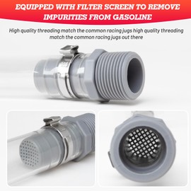 Niwicka 1 Sturdy Fuel Hose 1 Robust Hose Bender for Racing. Fits Gas Cans & Famous Racing Jugs like VP, egs, LC2, Scribner. Ideal for 5 Gallon Racing Cans, with Optimized Design for Smooth Fuel Flow.