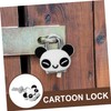 Operitacx Panda Mini Lock Key Cute Cartoon Metal Padlock for