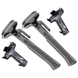 TradeWind Emergency Escape Hammer with Seat Belt Cutter - Breaking Emergency Car Window - Seat Belt Cutting Rescue Hammer Set of 2 (Carbon Pattern 22cm)