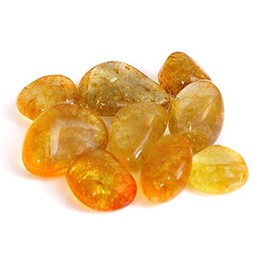 REBUY Yellow Citrine Tumble Stone for Reiki Healing and Crystal Healing Natural Tumble Stones for Wealth Prosperity Money Success Manifestation Chakra Balancing Protection and Meditation (1 pc Stone)