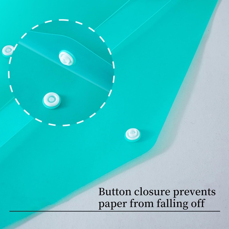 Plastic Wallets A5 Folders 8Pcs Assorted Colours Document Folders with