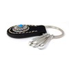 H.N.Z Key Chain nskh-001 Suede Concho Turquoise Native American Keychain,