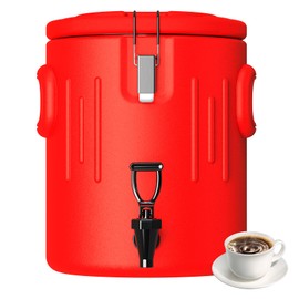Insulated Beverage Dispenser 3.5 Gallon, Hot Drink Dispenser with 304 Stainless Steel Interior & Spout, Hot Water Dispenser for Parties, Portable Outdoors Water Jug for Camping Sports