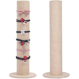 Coward - Soporte para diadema de 2 piezas, organizador de corbatas, accesorios para el cabello, pulsera organizador para niños, adolescentes, niñas y mujeres (lino amarillo)